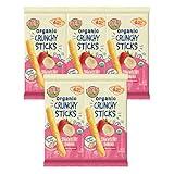 Earth's Best Organic Baby Food, Dissolvable Teething Snack for Babies 6 Months and Older, Strawberry Banana Crunchy Sticks, .56 oz Pack (Pack of 5)