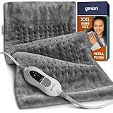 GENIANI XXL 18"x26" Heating Pad for Back Pain & Cramps Relief, Auto Shut Off, Machine Washable, Heat Pad, Holiday Gifts for Women, Men, Heat Patches (Tabby Gray)