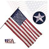 Freefy American Flag 2.5x4 Ft Pole Sleeve Banner Style-Embroidered Stars,Sewn Stripes,UV Protected,heavy duty Durable Nylon USA US Outdoor Indoor Flags (Pole NOT Included)