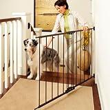 North States MyPet Windsor Walk Thru Pet Gate: 28.68" - 47.85" Wide Dog Gate. Hardware Mount, Dog Gates for the house, Cat Gate for Doorway. 31" Tall, Matte Bronze