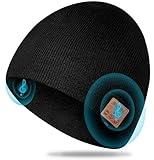 Dolxico Bluetooth Beanie for Men Beanies Hats Unique Mens Gifts Ideas Stocking Stuffers Adults Christmas Birthday Music Bluetooth Hat Personalized Gifts for Men Women Teens Black