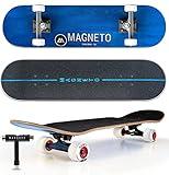 Magneto SUV Skateboards | Fully Assembled Complete 31" x 8.5" Standard Size | 7 Layer Canadian Maple Deck | Designed for All Types of Riding Kids Adults Teens Men Women Boys Girls | Free Skate Tool