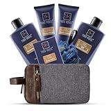 YARD HOUSE All Natural Bath and Body Spa Gift Basket Set for Men - Ocean Breeze - Luxury Men's Skin Care Kit For Him in Toiletry Bag for Revitalization, Exfoliating, Cleasing, Moisturing