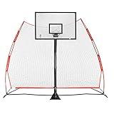 Rukket Basketball 12x13 Return Net Guard and Backstop, Hoop Rebound Back Netting Attachment for Yard, Home & Residential Use, Barrier System for Safety and Retention (XL Return Net)