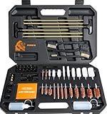 PERWIN Universal Gun Cleaning Kit for All Caliber Pistol Rifle Handgun Shotgun Hunting Cleaning Kit with Brass Rods and Tough Carrying Case, Gun Accessories Gifts for Men