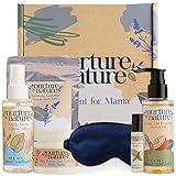 Nurture by Nature's MOMENT FOR MAMA Gift Set, Lavender Pillow Mist, Spa Gift Baskets for Women, 6 Pcs Per Bath Set, Mom Spa Gift Set, Relaxation Kit, Body butter, Shower Oil, Essential Oil Roll on