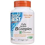 Doctor's Best Fully Active B Complex, Non-GMO, Gluten & Soy Free, Vegan, Supports Energy Production, 30 Count