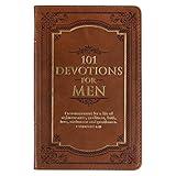 101 Devotions For Men, Brown Vegan Leather