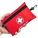 Atickyaid Mini First Aid Kit - 140 Piece Small First Aid Medical Kit for Car, Home, Office, Travel, Camping, Sports, Outdoor, School - Emergency First Aid Supplies and Survival Kit