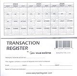 Checkbook Register, Made in The USA, Check Registers for Personal, Blank Ledger Transaction Registers for Personal or Business Bank, Check Register Book (24-25-26 Calendars, 10)