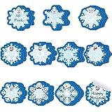 30 Pads Christmas Sticky Notes Snowflake Christmas Notepads Snowflake Shaped Christmas Note Pads Bulk Self Adhesive Removable Holiday Sticky Notes Xmas Memo Pad for Christmas Home School and Office