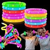 Halloween Glow Sticks Party Pack 12PCS-Glow in Dark Party Favor Supplies for Kids,Halloween Light Up Glow Necklaces Bracelets Accessories for Toddlers,Neon Party Decorations for Birthday Camping Dance