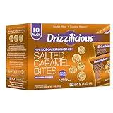 Drizzilicious Mini Rice Cakes Salted Caramel - Rice Crisps, Healthy Snack for Adults and Kids, Flavored Rice Cakes, Vegan, Gluten Free, Allergen Free, Only 90 Calories Per Bag - 0.74 oz (Pack of 10)