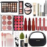 MISS ROSE M All In One Full Makeup Kit,Multipurpose Women's Makeup Sets,Beginners and Professionals Alike,Easy to Carry (Black)