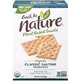 Back to Nature Organic Saltine Crackers - Dairy Free, Non-GMO, Made with Wheat Flour & Sea Salt, Delicious & Quality Snacks - 7 Ounce