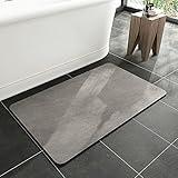 MontVoo-Bath Mat Rug-Rubber Non Slip Quick Dry Super Absorbent Thin Bathroom Rugs Fit Under Door-Washable Bathroom Floor Mats-Shower Rug for in Front of Bathtub Shower Room Sink