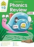 School Zone - Phonics Review 1-3 Workbook - 64 Pages, Ages 6 to 9, Grades 1 to 3, Combination Sounds, Short Letters, Vowels, and More (School Zone I Know It!® Workbook Series)