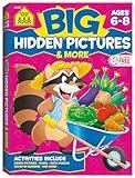 School Zone - Big Hidden Pictures & More Workbook - 320 Pages, Ages 6 to 8, 1st Grade, 2nd Grade, Search & Find, Picture Puzzles, Hidden Objects, Mazes, and More (School Zone Big Workbook Series)