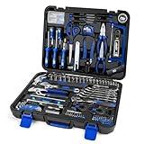 Prostormer 259-Piece Tool Kit, General Household Tool Set with Plastic Storage Toolbox, Portable Home/Auto Repair Tool Box with Essential Tools for Men and Women