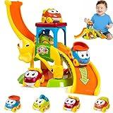 Toddler Toys for 1 2 3 Year Old Boys and Girls Birthday Gifts, Elephant Slide with 4 Animal Cars Learning Baby Toys 12-18 Months, Educational Toys for 1+ Year Old, Toddler Push Car Tracks Ages 1-2