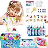 Aqua Fairy Water Gel Kit, Magic Water Elf, Handmade Water Toy, Creative Magic Water Toy Creation kit, 100ml Large Capacity Water Elf Set with 12 Shape Molds, Children's DIY Marine Life (12 Colors)