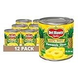 Del Monte MONTE Sliced Pineapple in 100% Juice, Canned Fruit, 12 Pack, 15.25 oz Can 15.25 Ounce (Pack of 12)