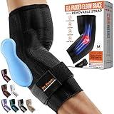 DR. BRACE® ELITE Elbow Brace support, Breathable Elbow Compression Sleeve with Gel Pad for Golfer's, Tennis Elbow & Tendonitis Treatment & Pain Relief - With Removable Arm Wrap for Daily Wear / Weightlifting / Sport 2024 (Black, Medium)