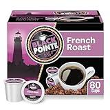 Black Pointe Bay Coffee French Roast, Dark Roast, 80 Count, Single Serve Coffee Pods for Keurig K-Cup Brewers