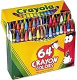 Crayons, 64 Crayons Per Box, Classic Colors, Built In Sharpener, Crayons For Kids, School Crayons, Assorted Colors - 1 Box