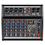 Pyle Professional Bluetooth DJ Audio Mixer - 6 - Channel DJ Controller Sound Mixer w/DSP 16 Preset Effects, USB Interface, 4 XLR Mic/Line Input, AUX, FX Processor MP3 Player, Headphone Jack PMX466