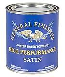 General Finishes High Performance Water Based Topcoat, 1 Quart, Satin