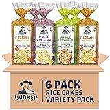 Quaker Large Rice Cakes, Gluten Free, 3 Flavor Variety Pack, 6 Count