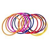 Super Z Outlet Colorful Plastic Ring Toss Outdoor Activity Games for Sports Practice Speed Agility Training (12 Pack)