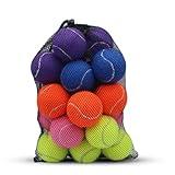 SHYUJAJIE Tennis Balls, 20 Pack Training Tennis Balls,High Elasticity Practice Tennis Balls for Beginner, Exercise Playing Balls for Pet Dog (Multicolour)