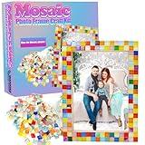 Decorate Your Own Mosaic Picture Frame Craft Kit, Crafts for Girls Ages 6-8, Arts and Crafts for Kids Ages 8-12, Fun DIY Craft for Girl 6 7 8 9 10 11 12 Year Old Birthday Gift Idea