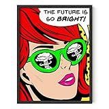 RipGrip Pop Art and Vintage Poster Print | Trendy Andy Warhol Wall Art, Dope Posters, Cool College Posters, Dorm Wall Decor, Cool Wall Art, Unframed 12"x 16" (The Future is Bright)