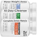 3pk Detox Cleanse Kick Off Weight Management | Colon Cleanser + Water Loss Pills w Dandelion + ACV Full Body Detox + Probiotics | For Flat Stomach, Waistline, Metabolism, Bloating – 90 Pills