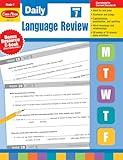 Evan-Moor Daily Language Review, Grade 7 Actvities Homeschooling & Classroom Resource Workbook, Reproducible Worksheets, Teacher Edition, Daily Practice, Skills Assessment, Grammar, Punctuation