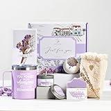 Peacoeye Birthday Gifts for Women Who Have Everything Inspirational Gifts Lavender Spa Gift Basket Set for Mom Sister Wife Girlfriend Nurse Coworker Best Friend Gifts Spa Baskets for Her