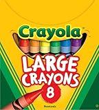 Crayola Large Crayons - Assorted (8 Count), Giant Crayons for Kids & Toddlers, Ages 2+