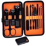 HANTEKAS Manicure Set Professional Nail Clipper Kit-12 Pieces Stainless Steel Manicure Kit, Women Men Grooming kit Nail Care Tools with Luxurious Travel Case