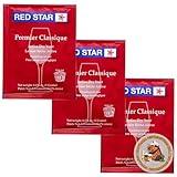 Red Star Premier Classique Wine Yeast (3 Pack) - Great for Making Wine Cider Mead Kombucha at Home - 5 g Sachets - Saccharomyces cerevisiae - Sold by CAPYBARA Distributors Inc.