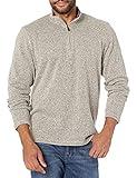 Wrangler Authentics Men's Long Sleeve Fleece Quarter-Zip, Light Heather Gray, X-Large