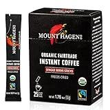 Mount Hagen 25 Count Single Serve Instant Coffee Packets | Organic Medium Roast Arabica Beans | Eco-friendly, Fair-Trade [25 sticks/1.76oz/50g]