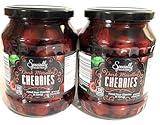 Specially Selected Dark Morello Pitted Sour Cherries, Large 24 oz Jars, (2) Pack