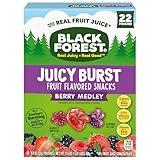 Black Forest Juicy Burst Fruit Snacks, Berry Medley, 0.8 Ounce Pouches (22 Count)