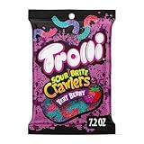 Trolli Sour Brite Crawlers, Candy, Very Berry, Sweet and Sour, Gummy Worms, 7.2 oz