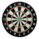 Franklin Sports Bristle Dart Board - Professional Steel Wire Dartboard - Regulation Sized 18" Inch Steel Tip Darts Board - Self Healing Sisal Dartboard for Adults