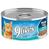 9Lives Meaty Paté With Real Chicken & Tuna Wet Cat Food, 5.5 Ounce Can (Pack of 24)