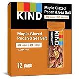 KIND Bars, Maple Glazed Pecan & Sea Salt, Healthy Snacks, Gluten Free, Low Sugar, 12 Count